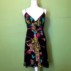 Nicole Miller black spaghetti strap dress